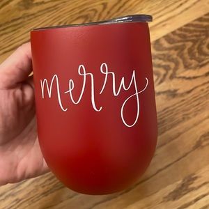 NEW ‘Merry’ metal wine tumbler